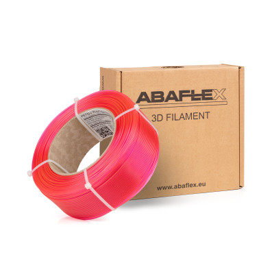 PETG+ filament ABAFLEX pink transparent, 1.75 ± 0.019 mm, 750g, REFILL 60mm