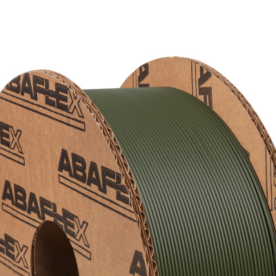 PETG+ filament ABAFLEX army green, 1.75 ± 0.019 mm, 1000g, cívka 84mm
