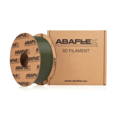 PETG+ filament ABAFLEX army green, 1.75 ± 0.019 mm, 1000g, cívka 84mm