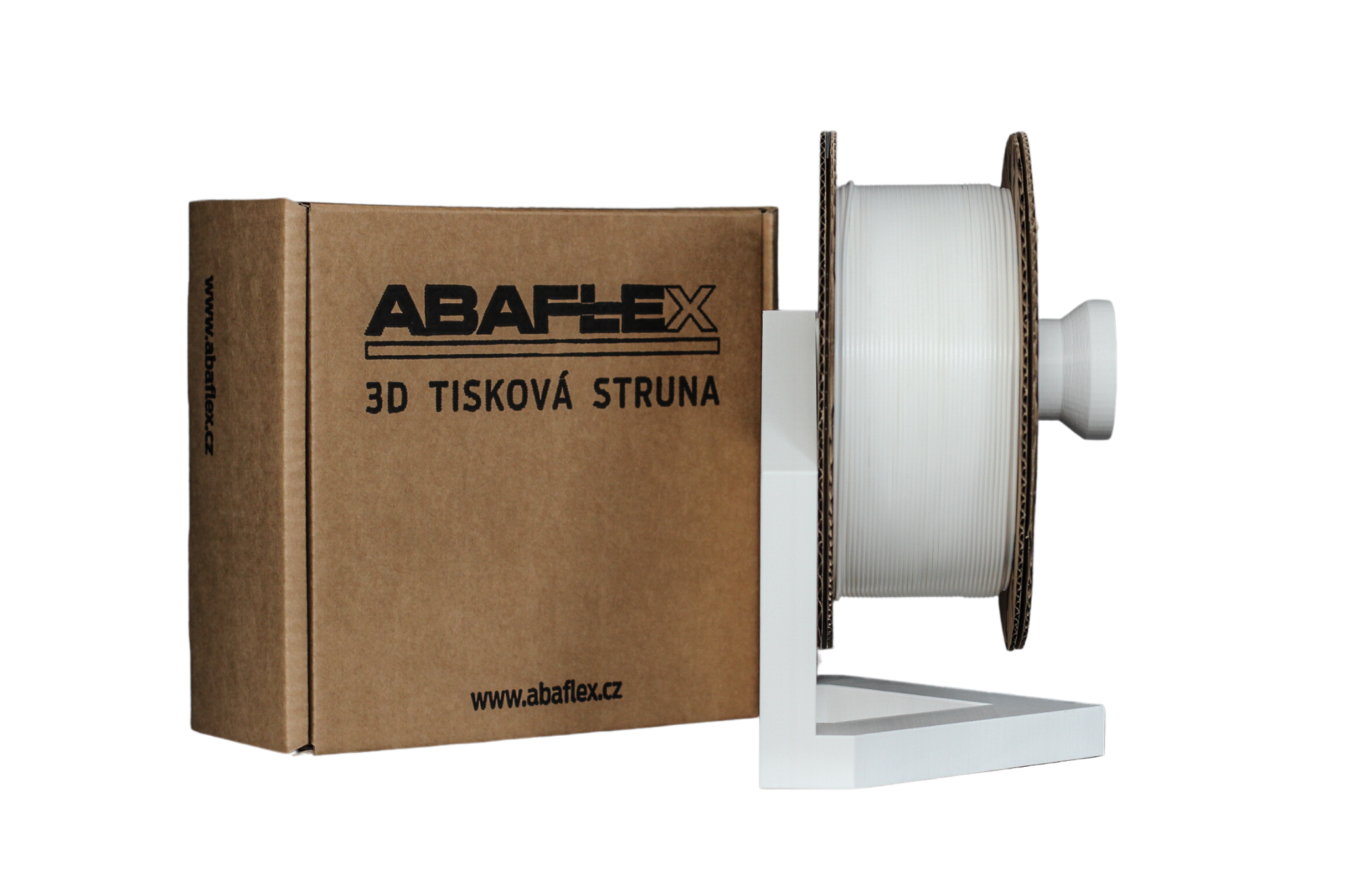 PLA filament ABAFLEX bílý, 1.75 ± 0.019 mm, 1000g, cívka 84mm