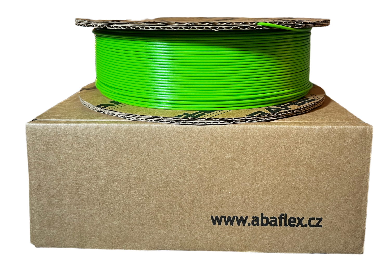 PLA filament ABAFLEX zelený, 1.75 ± 0.019 mm, 750g, cívka 64mm