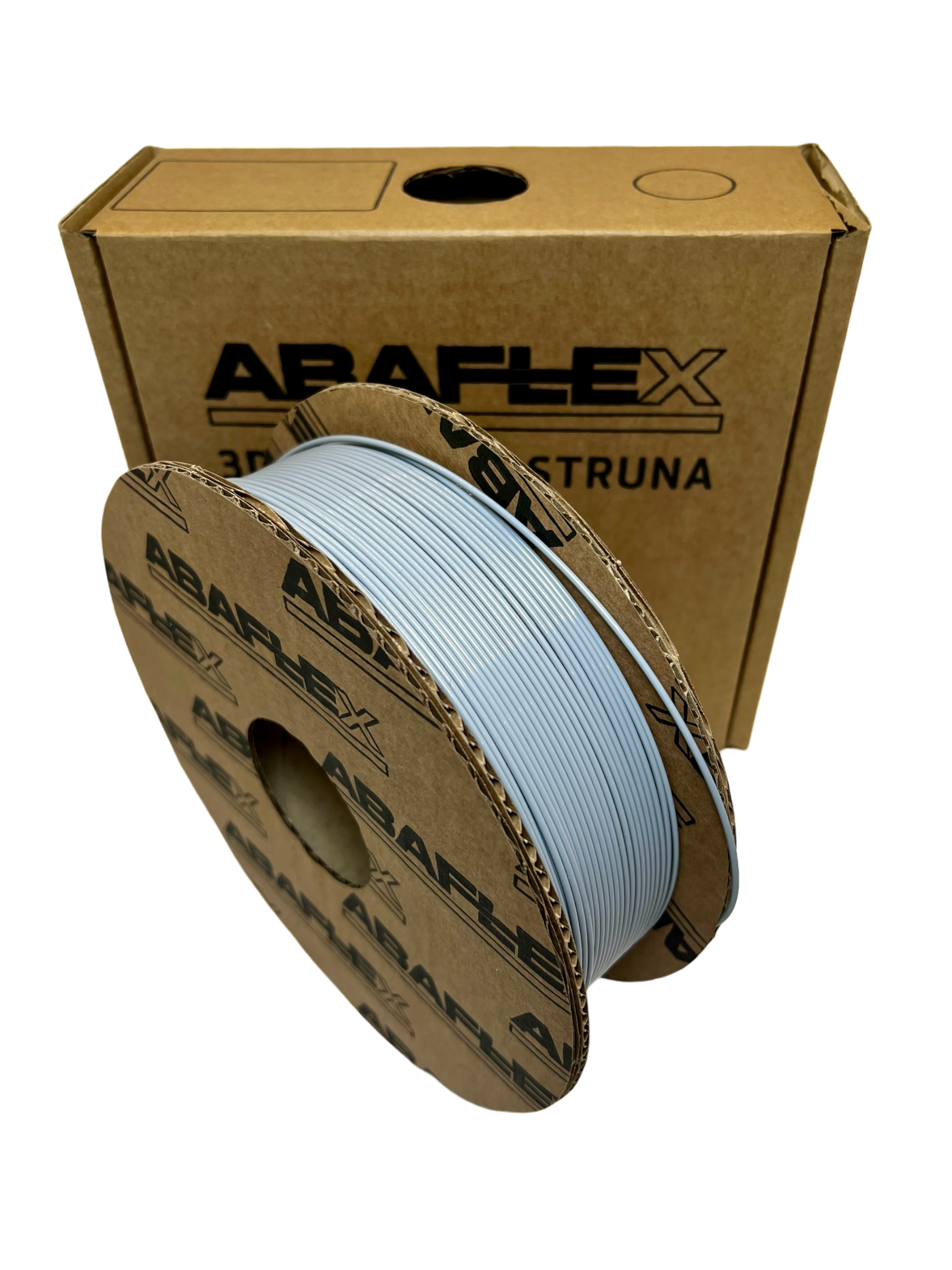PETG+ filament ABAFLEX šedý, 1.75 ± 0.019 mm, 750g, spool 64mm